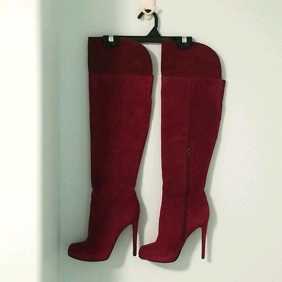 Aldo Raspberry Over-the-Knee boots sz 38.5 - Picture 1 of 9